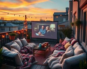 Freiluft-Kinos auf dem Balkon: Ideen für gemütliche Filmabende