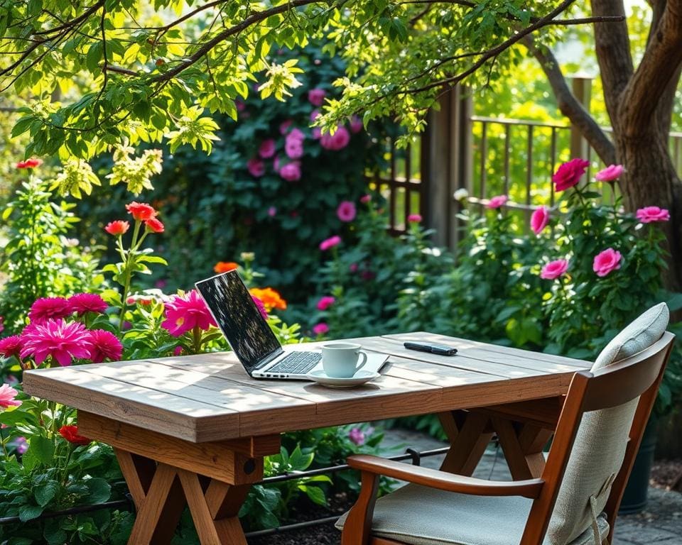 Freiluftarbeitsplätze im Garten: Flexibilität unter freiem Himmel