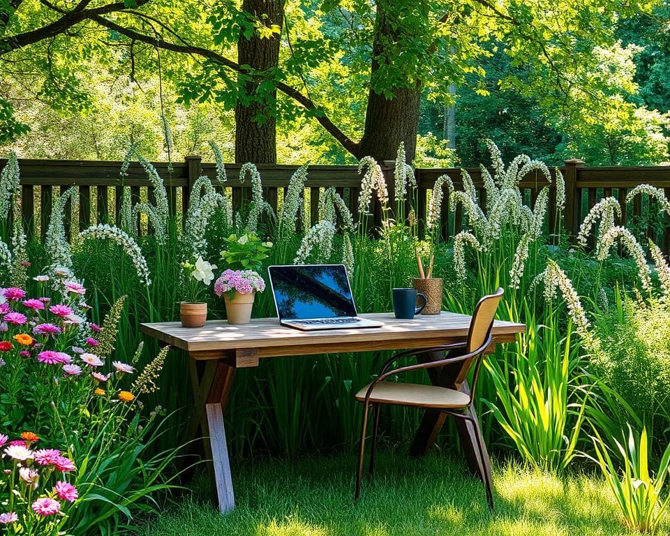 Freiluftarbeitsplätze im Garten