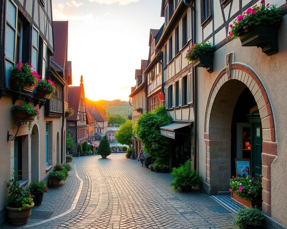 Mittelalterliche Straßen in Rothenburg ob der Tauber