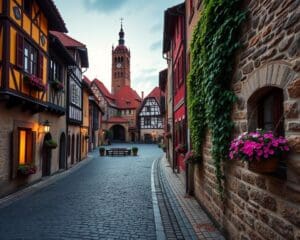 Mittelalterliche Straßen in Sighișoara, Rumänien