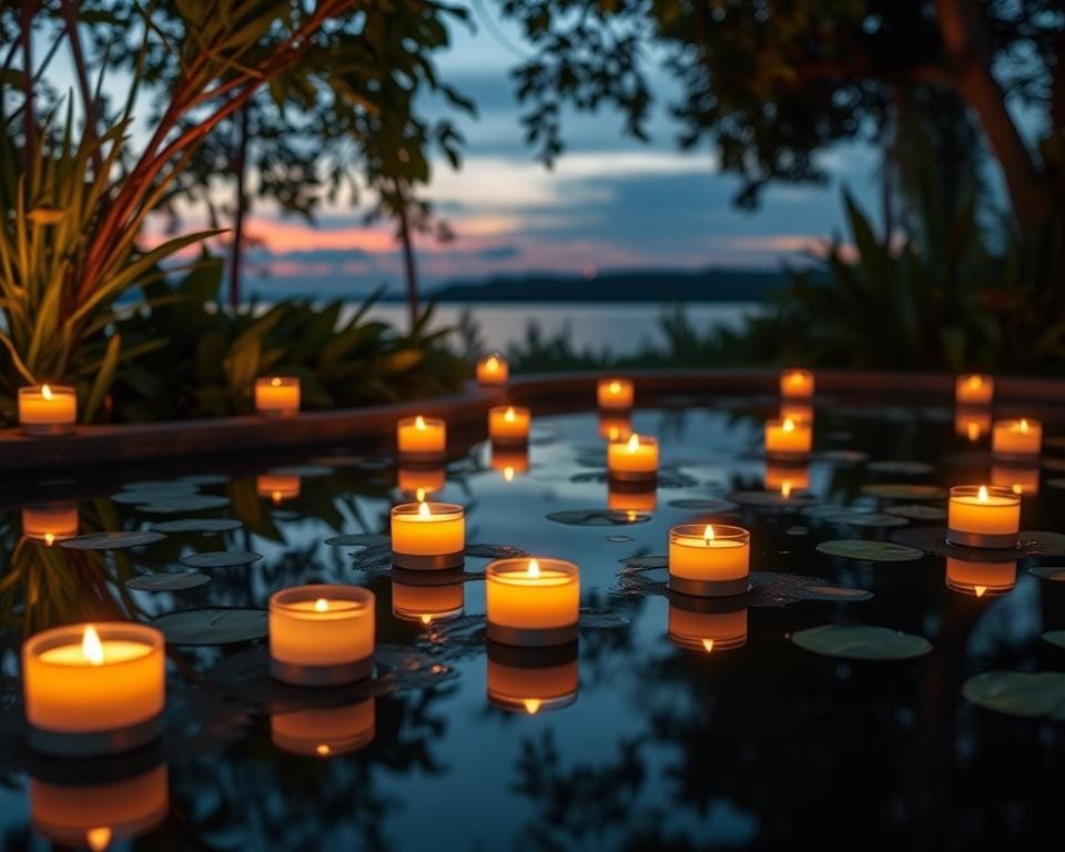 Schwimmkerzen für Teich- und Poolbeleuchtung