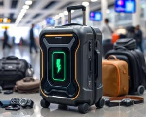 Smartes Reisegepäck mit eingebauter Powerbank