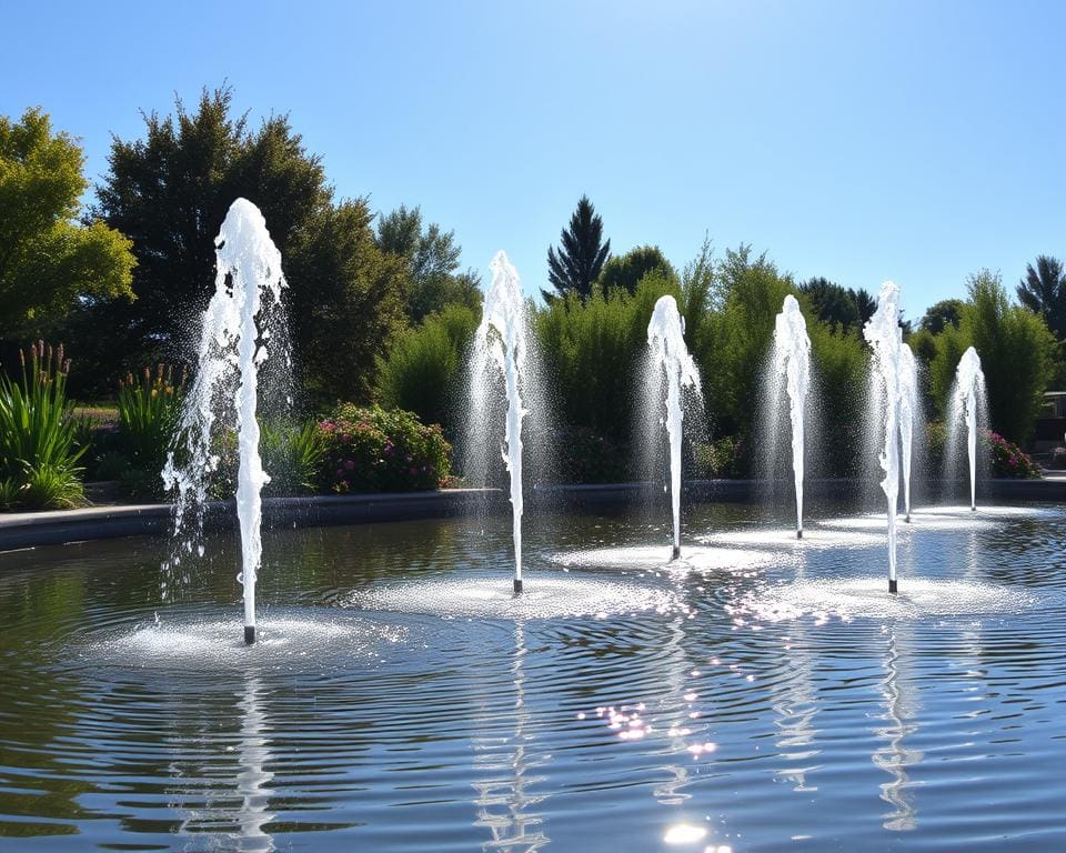 Solarbetriebene Teichfontänen für Wasserspiele ohne Strom