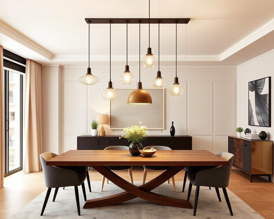 trendige Pendellampen Esszimmer