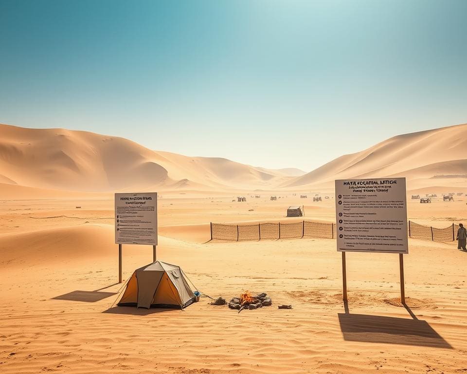 Gesetze für Wüstencamping in Katar