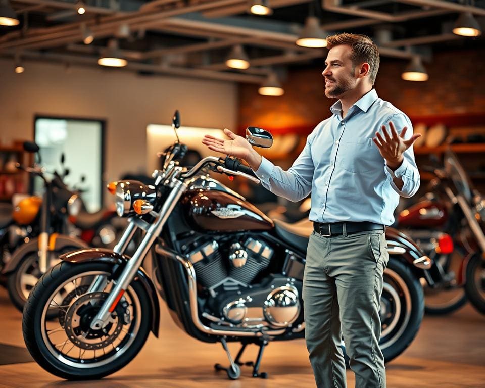 Was tut ein Verkaufsberater für Motorräder?