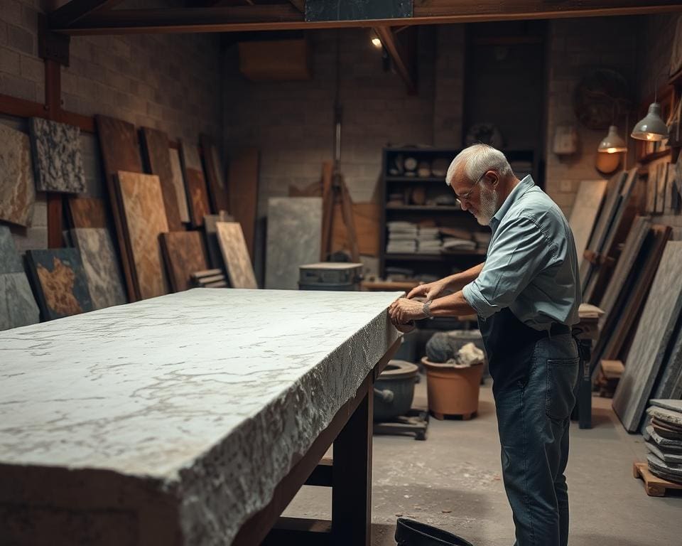 Naturstein reinigen mit Stein Schleiftechnik