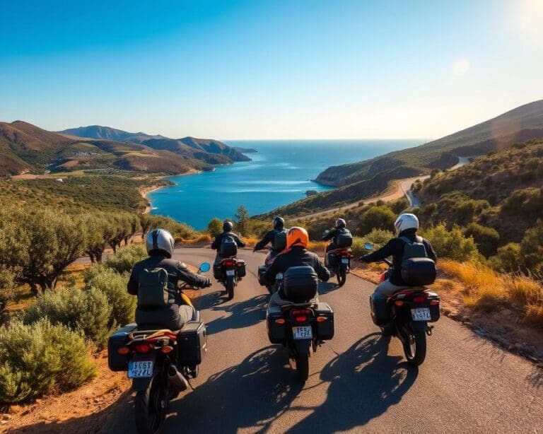 Wie buche ich gefuehrte Motorradreisen Sardinien ab Schweiz?