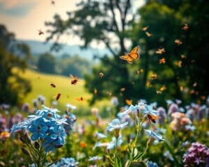 Warum zieht ein Bluetengarten viele Insekten an?