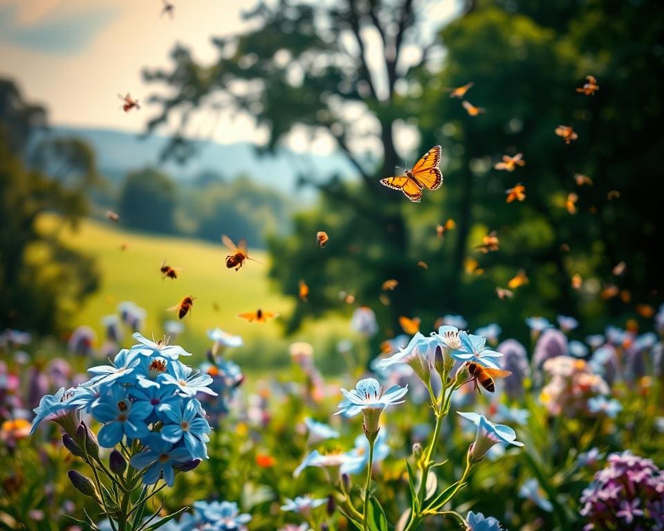 Warum zieht ein Bluetengarten viele Insekten an?