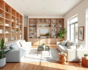 Wie schaffst du Ordnung im offenen Wohnraum?