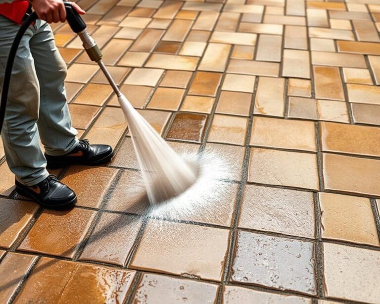 professionelle Steinreinigung auch für Pflastersteine