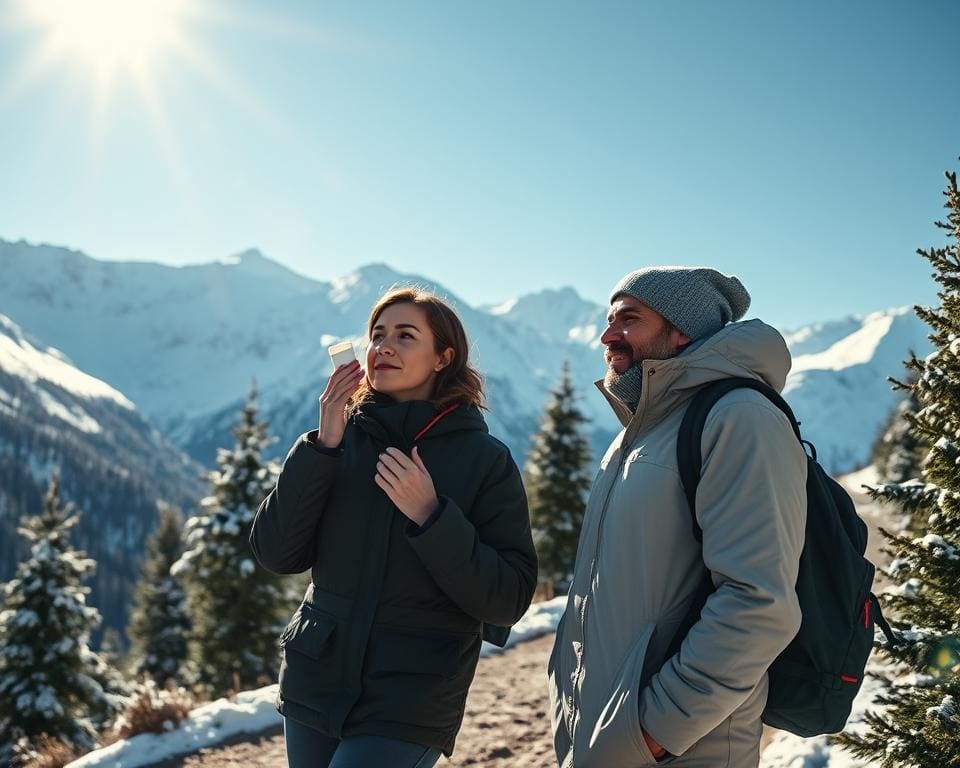Wie schützt man die Haut vor Kälte und Sonne in den Alpen?